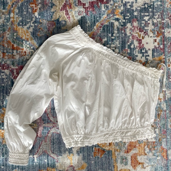 Free People one shoulder cropped blouse - Picture 3 of 5